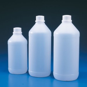 Flacon col etroit HDPE 250ml bouchon inviolable. diam ext 60 mm hauteur 136 mm diam int du col 22 mm