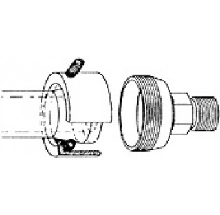 Adaptateur metallique pour bride DN15 ,filetage M16X1 du tuyaux flexible de metal pour Reacteur verr