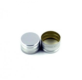 Capsule aluminium argent 28x18 a sertir, sans split et joint EPE400