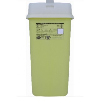 Collecteur dechets perforants 7 litres hauteur 390 mm  longueur : 190 mm largeur 133 mm avec cape at