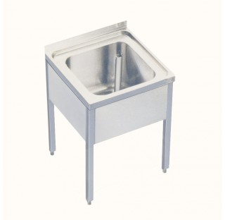 Table evier inox 500x600mm hauteur 660mm evier 400x400x200mm ecoulement 1 1/2 evier de laboratoire