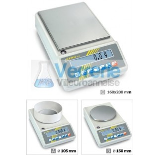 Balance de precision Kern de laboratoire Plage de mesure Max :161g precision Kern : 0,001g dimension