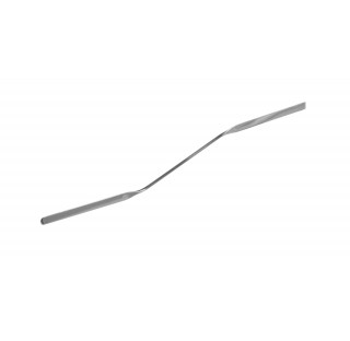 Micro spatule double courbee long 100mm longxlarg de spatules 35x3mm diam de tige 1,5mm en inox ,
