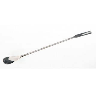 Cuillere spatule inox long 235mm cuillere 25x18mm diam de tige 4mm pour analyses ,