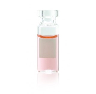 Fiole a sertir standard en verre borosilicate, 1,5 ml, avec pastille d'annotation, clair (Boite de 1