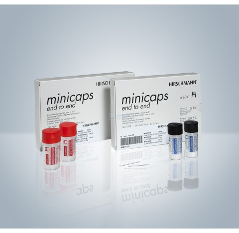 Minicaps 4 UL pipettes micro capillaire jetable , ISO 7550 , non anticoagulantes pack de 1000 pieces