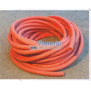 Hosepipe a vide internal diameter 8 mm O.D. 20 mm top quality, soft red rubber, resistant to high va