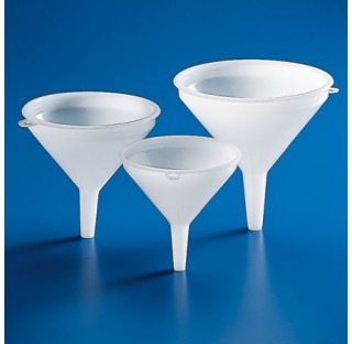 HDPE funnel , diameter 100 mm , out diameter tubing 5 mm capacity 300 ml